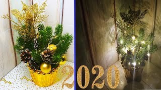 Новогодний декор своими руками/Новогодняя композиция/Christmas composition
