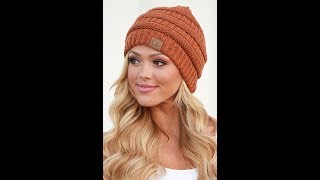 Женские Вязаные Шапки Спицами - 2019 / Women's Knitted Caps Knitting