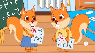Famille d'Écureuil - Mauvais élève en mathématiques Animé 2023 en Français
