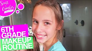 ?6TH GRADE MIDDLE SCHOOL MAKEUP ROUTINE!! ??BACK TO SCHOOL WEEK! | Scott and Camber