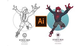 Adobe Illustration Process | Spider-Man: Into The Spider-Man Verse