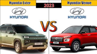2023 Hyundai Exter vs Hyundai Venue Engine, Specification & Futures Comparison