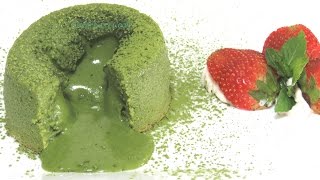 Шоколадный #фондан с белым шоколадом и зеленым чаем #Матча #LudaEasyCook bánh matcha lava cake
