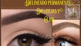 Delineado permanente de cejas y parpados  micropigmentación