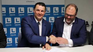 Signatura del conveni de col·laboració amb Iniciativa Liberal