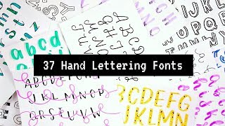 37 Hand Lettered Fonts! | How to write in different styles