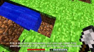 Minecraft Tutorial : Controlling water and lava with redstone