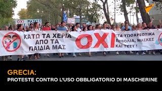 Grecia, proteste contro l'uso obbligatorio di mascherine