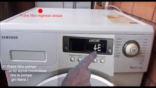 SANSUNG errore 4E Big WASH Q844 7,5kg