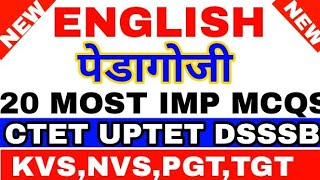 English padagogy most IMP question CTET 2018/UPTET 2018/KVS 2018/DSSB 2018/ PGT/TGT