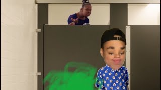 Kid farting in public bathroom|*FUNNY ENDING*|