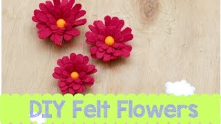 DIY Felt Flowers - Tutorial Membuat bunga dari Flanel