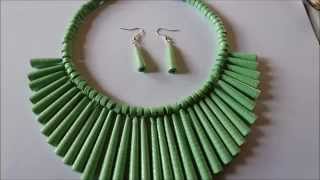 Handmade Jewelry - Long and Short Paper Cone Necklace (Not Tutorial)