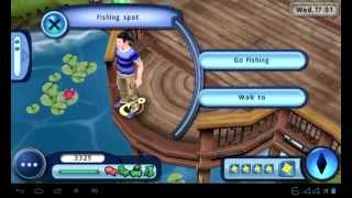 The Sims 3 game play on Android Micromax Funbook Infinity (how to fishing)