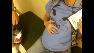 Girl expanding belly slow mo