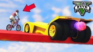 GTA V Online: BMX vs BATMÓVEL - MITEI MUITOOOOO!! (COM MITADA)