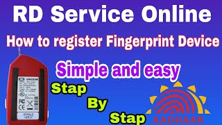 How to register fingerprint Device by Rd service Online
