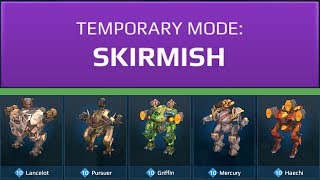 War Robots Skirmish Mode Gameplay Lancelot Pursuer Griffin Mercury Haechi