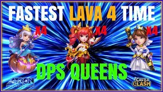 FASTEST LAVA ISLE 4 TIME - 4 DOVE KEEPERS - INSANE DPS - CASTLE CLASH