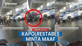 Viral Mobil Patwal Tabrak Pemotor, Kapolrestabes Makassar Minta Maaf