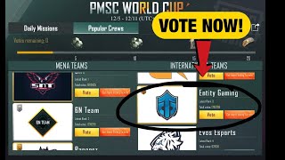 VOTE FOR ENTITY GAMING! PMSC WORLD CUP