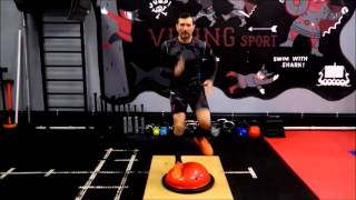 КАРДИО УПРАЖНЕНИЕ НА ПОЛУСФЕРЕ. BOSU STEP OUTS
