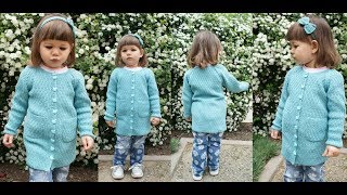 Кардиган для девочки. Часть1/Cardigan for girls. Part1