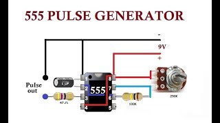 555 Pulse Generator. Simple Circuit.