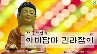 2017 각묵스님 아비담마길라잡이 12회 -1