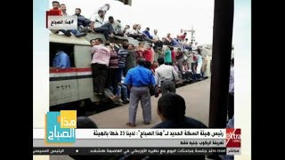 هذا الصباح| رئيس هيئة سكك حديد مصر عن صور تسطيح المواطنين أعلى قطار منوف: دي فوتو شوب