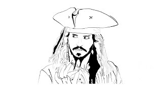 Speed drawing: Jack Sparrow / Быстрое рисование. Джек Воробей