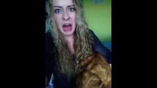 my dog peed on me!!!!