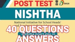 #Nishtha Post test Questions and answers for NISHTHA
