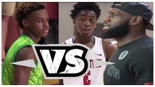 Lebron James Jr vs Zaire Wade!!! Bronny Is A Young GOAT!