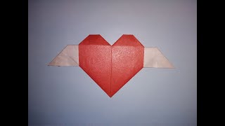 EASY ORIGAMI HEART WITH WINGS FOR KIDS DIY 2020 ST.VALENTINS DAY