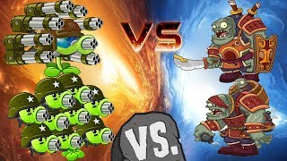Plants vs Zombies 2 Chinese Version Gatling Pea vs Kung Fu Zombot