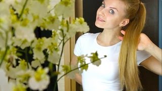 Высокий хвост с использованием накладных волос