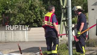 Germany: Locals and clean-up operations clear wreckage left by floods in Stolberg