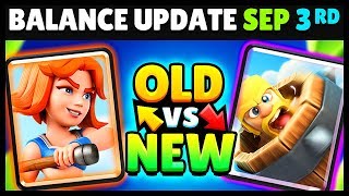 Balance Update (09/03) OLD vs New Comparison | Clash Royale September Update