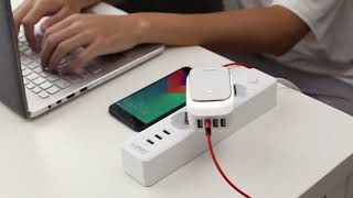 4 портовое зарядное устройство USB со светодиодной подсветкой