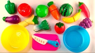 Учим и режем овощи и фрукты на липучках Обучающее видео для детей