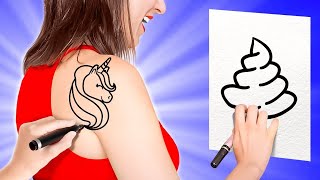 TANTANGAN MENGGAMBAR LUCU DAN TRIK SENI || Cara Menang Tantangan Menggambar oleh 123 GO Like!