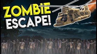 HELICOPTER ESCAPE IN THE ZOMBIE APOCALYPSE! - GTA 5 Mod Gameplay - Zombie Multiplayer Roleplay