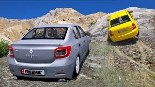 Tüplü Arabalar Dağ Yolunu Tırmanmaya Çalışıyor