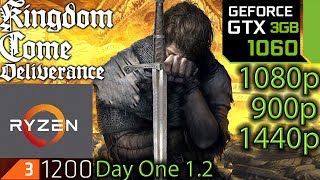 Kingdom Come Deliverance 1.2 - GTX 1060 3gb - 1080p - 900p - 1440p - ryzen 3 - full game benchmark