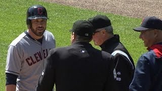 CLE@DET: Kipnis ejected after striking out in 3rd