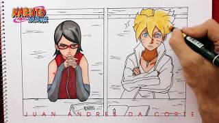 Drawing BORUTO & SARADA
