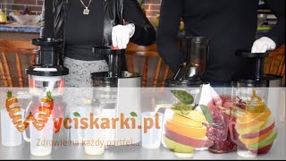 Test # 1 Wyciskarki do soków Hurom, Omega, Kuvings, Cooksense - Jabłko