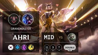 Ahri Mid vs Camille - KR Grandmaster Patch 9.13