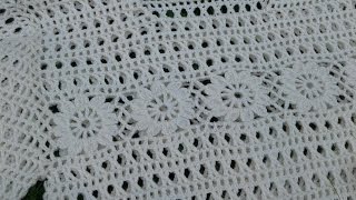 Пуловер "Цветочный". Часть 6/ Pullover Crochet